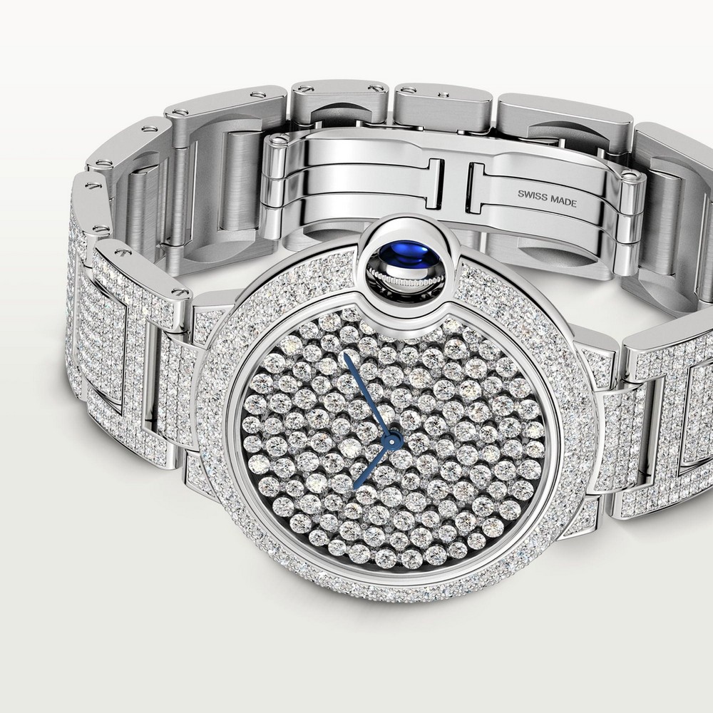 Đồng Hồ Cartier Ballon Bleu De Cartier Watch 37mm Nữ Xám